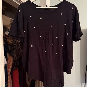 Generation Love Black Pearl Studded Tee